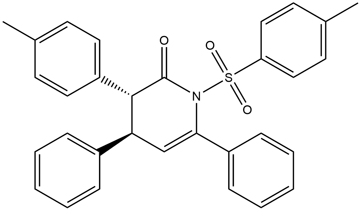 (3R,4R)-3,4-Dihydro-3-(4-methylphenyl)-1-[(4-methylphenyl)sulfonyl]-4,6-diphenyl-2(1H)-pyridinone Structure