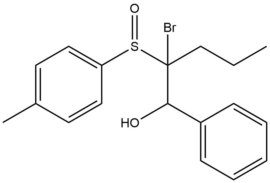 Benzenemethanol, α-[1-bromo-1-[(4-methylphenyl)sulfinyl]butyl]- 구조식 이미지