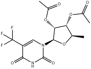 Uridine, 5'-deoxy-5-(trifluoromethyl)-, 2',3'-diacetate Structure