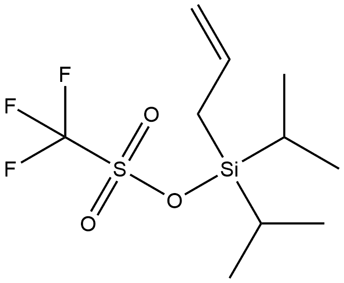 Methanesulfonic acid, 1,1,1-trifluoro-, bis(1-methylethyl)-2-propen-1-ylsilyl ester Structure