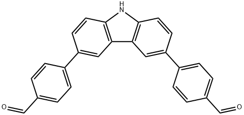 4,4'-(9H-carbazole-3,6-diyl)dibenzaldehyde 구조식 이미지