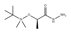 Propanoic acid, 2-[[(1,1-dimethylethyl)dimethylsilyl]oxy]-, hydrazide, (2R)- Structure