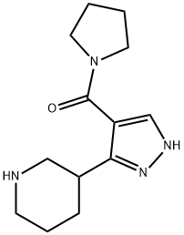 Methanone, [3-(3-piperidinyl)-1H-pyrazol-4-yl]-1-pyrrolidinyl- Structure