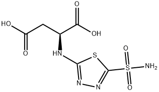 (S)-2-((5-Sulfamoyl-1,3,4-thiadiazol-2-yl)amino)succinic acid Structure