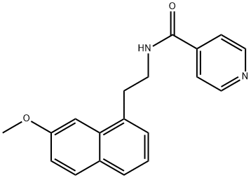 4-Pyridinecarboxamide, N-[2-(7-methoxy-1-naphthalenyl)ethyl]- Structure