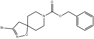 1-Oxa-2,8-diazaspiro[4.5]dec-2-ene-8-carboxylic acid, 3-bromo-, phenylmethyl ester 구조식 이미지