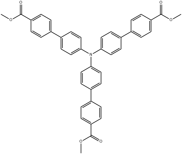 [1,1'-Biphenyl]-4-carboxylic acid, 4'-[bis[4'-(methoxycarbonyl)[1,1'-biphenyl]-4-yl]amino]-, methyl ester Structure