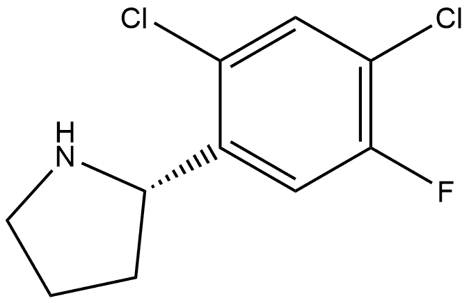 (2S)-2-(2,4-Dichloro-5-fluorophenyl)pyrrolidine 구조식 이미지