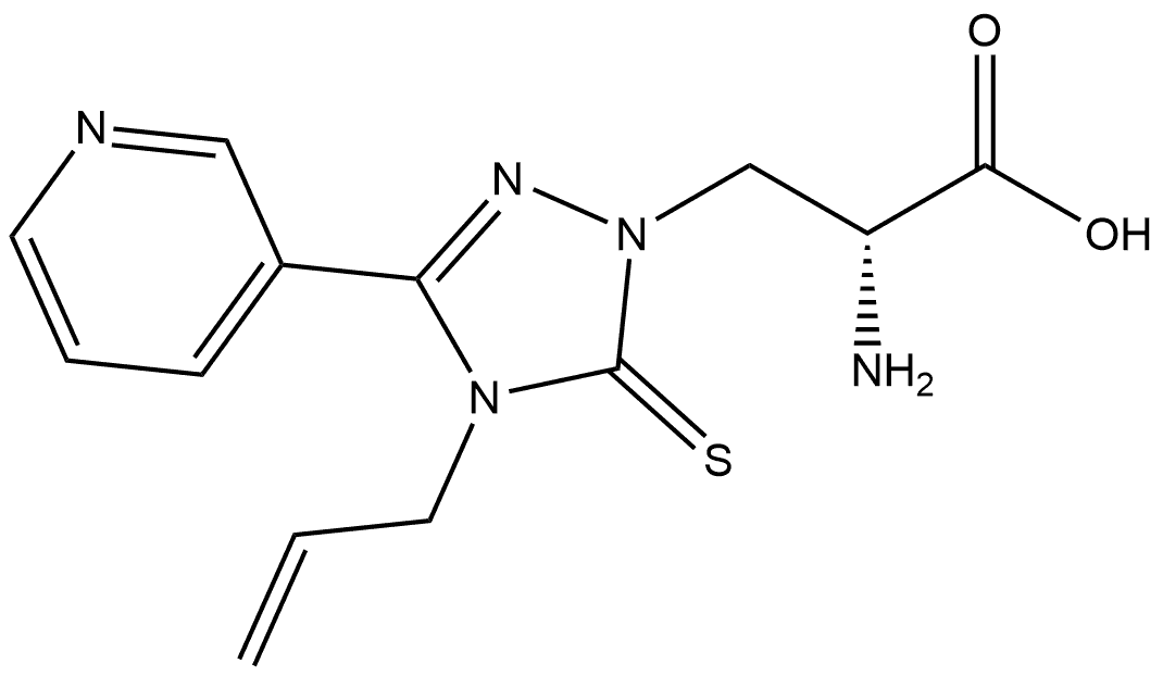 (R)-3-(4-Allyl-3-(pyridin-3-yl)-5-thioxo-4,5-dihydro-1H-1,2,4-triazol-1-yl)-2-aminopropanoic acid Structure