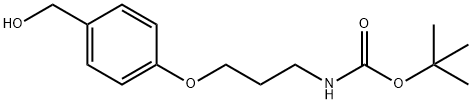 Carbamic acid, N-[3-[4-(hydroxymethyl)phenoxy]propyl]-, 1,1-dimethylethyl ester Structure