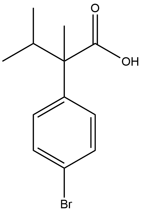 Benzeneacetic acid, 4-bromo-α-methyl-α-(1-methylethyl)- Structure