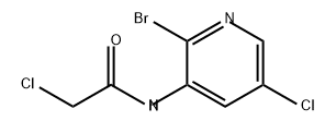 Acetamide, N-(2-bromo-5-chloro-3-pyridinyl)-2-chloro- 구조식 이미지