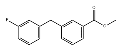 Benzoic acid, 3-[(3-fluorophenyl)methyl]-, methyl ester Structure