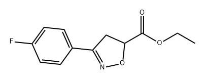 5-Isoxazolecarboxylic acid, 3-(4-fluorophenyl)-4,5-dihydro-, ethyl ester Structure