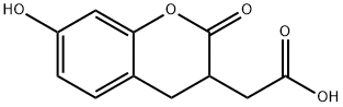 (7-hydroxy-2-oxo-3,4-dihydro-2H-chromen-3-yl)acetic acid Structure