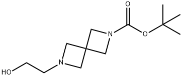 tert-Butyl 6-(2-hydroxyethyl)-2,6-diazaspiro[3.3]heptane-2-carboxylate Structure