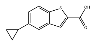 Benzo[b]thiophene-2-carboxylic acid, 5-cyclopropyl- Structure