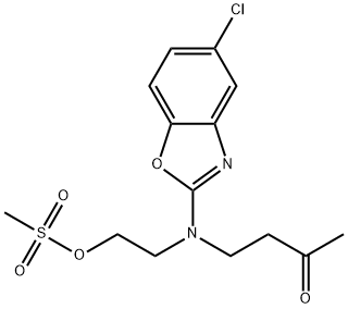 2-Butanone, 4-[(5-chloro-2-benzoxazolyl)[2-[(methylsulfonyl)oxy]ethyl]amino]- Structure