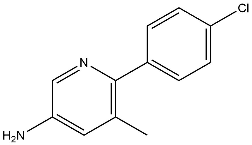 6-(4-Chlorophenyl)-5-methyl-3-pyridinamine Structure