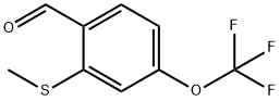 2-(Methylthio)-4-(trifluoromethoxy)benzaldehyde Structure