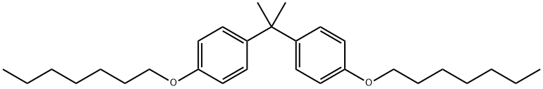 Benzene, 1,1'-(1-methylethylidene)bis[4-(heptyloxy)- Structure