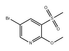 Pyridine, 5-bromo-2-methoxy-3-(methylsulfonyl)- 구조식 이미지