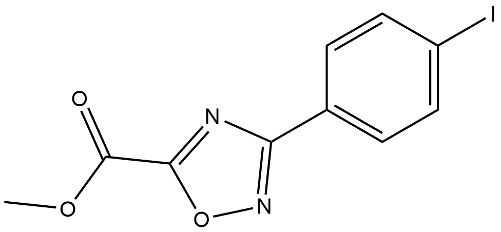 Methyl 3-(4-Iodophenyl)-1,2,4-oxadiazole-5-carboxylate Structure