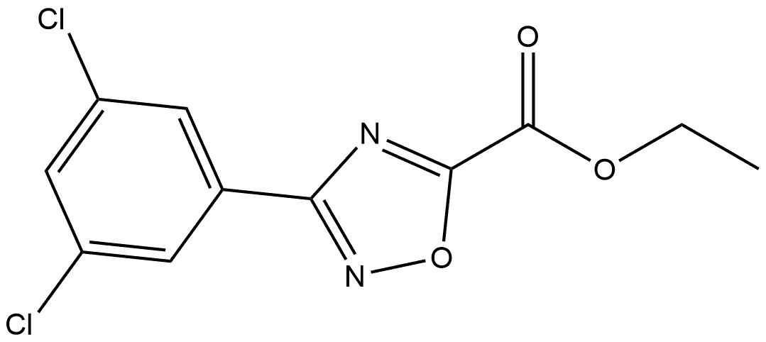 Ethyl 3-(3,5-Dichlorophenyl)-1,2,4-oxadiazole-5-carboxylate Structure