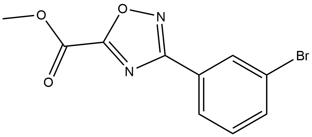 Methyl 3-(3-Bromophenyl)-1,2,4-oxadiazole-5-carboxylate 구조식 이미지