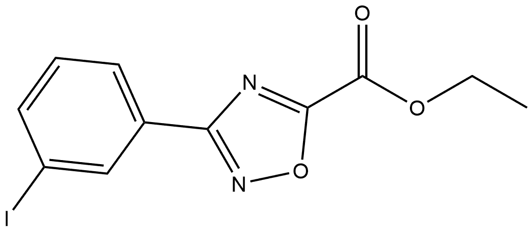 Ethyl 3-(3-Iodophenyl)-1,2,4-oxadiazole-5-carboxylate Structure