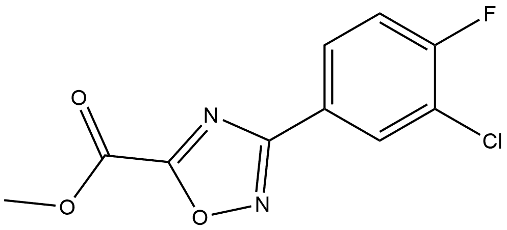 Methyl 3-(3-Chloro-4-fluorophenyl)-1,2,4-oxadiazole-5-carboxylate Structure