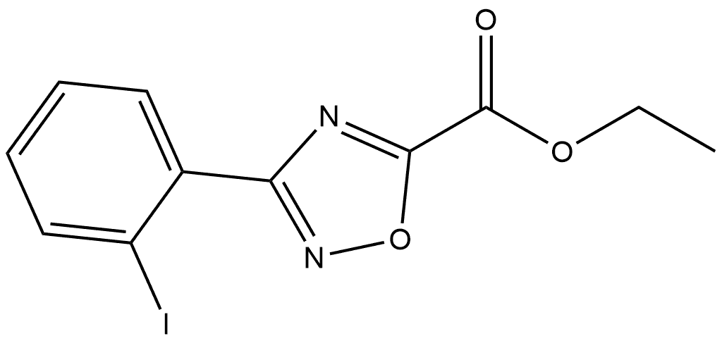 Ethyl 3-(2-Iodophenyl)-1,2,4-oxadiazole-5-carboxylate Structure