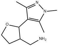 3-Furanmethanamine, tetrahydro-2-(1,3,5-trimethyl-1H-pyrazol-4-yl)- Structure