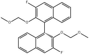 1,1''-Binaphthalene, 3,3''-difluoro-2,2''-bis(methoxymethoxy)-, (1R)- Structure