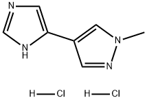 1H-Pyrazole, 4-(1H-imidazol-5-yl)-1-methyl-, hydrochloride (1:2) Structure