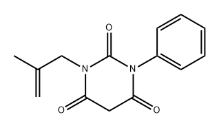 2,4,6(1H,3H,5H)-Pyrimidinetrione, 1-(2-methyl-2-propen-1-yl)-3-phenyl- 구조식 이미지