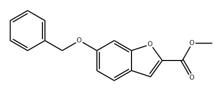 2-Benzofurancarboxylic acid, 6-(phenylmethoxy)-, methyl ester Structure