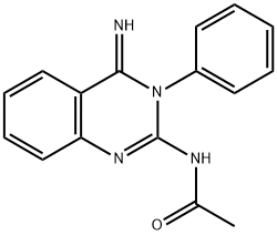 N-(4-Imino-3-phenyl-3,4-dihydroquinazolin-2-yl)acetamide Structure