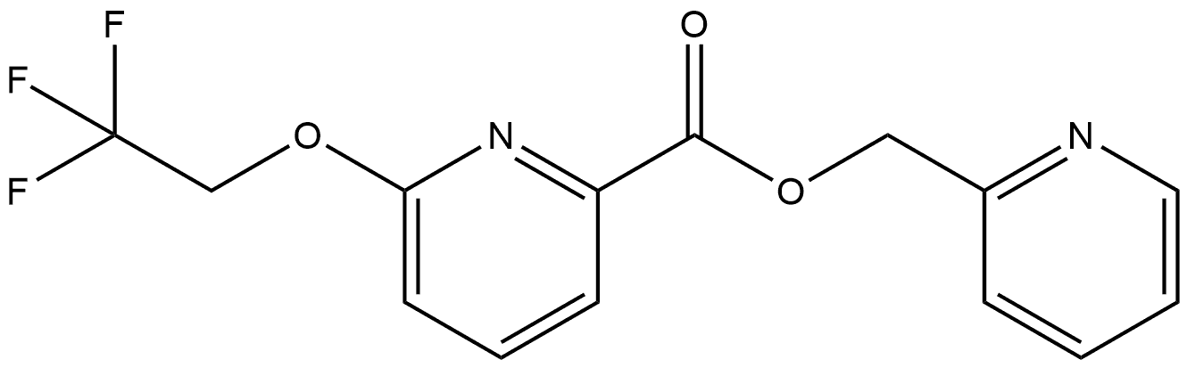 2-Pyridinylmethyl 6-(2,2,2-trifluoroethoxy)-2-pyridinecarboxylate Structure