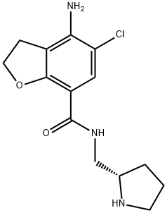 7-Benzofurancarboxamide, 4-amino-5-chloro-2,3-dihydro-N-(2-pyrrolidinylmethyl)-, (S)- (9CI) Structure