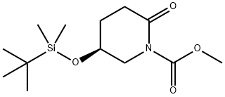 1-Piperidinecarboxylic acid, 5-[[(1,1-dimethylethyl)dimethylsilyl]oxy]-2-oxo-, methyl ester, (5S)- Structure