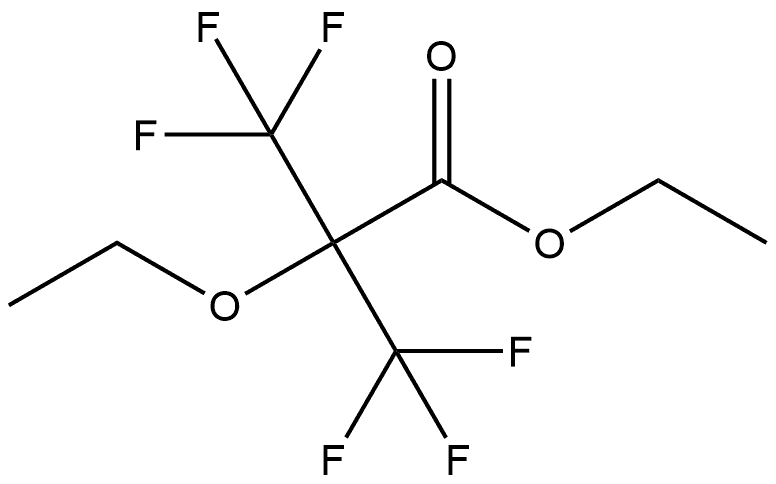 Ethyl 2-ethoxy-3,3,3-trifluoro-2-(trifluoromethyl)propanoate (ACI) Structure