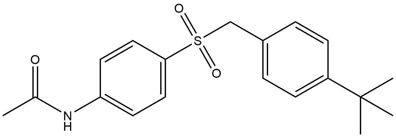 N-[4-[[[4-(1,1-Dimethylethyl)phenyl]methyl]sulfonyl]phenyl]acetamide Structure