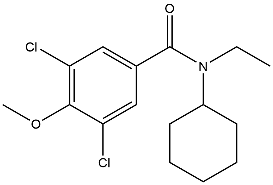 3,5-Dichloro-N-cyclohexyl-N-ethyl-4-methoxybenzamide Structure