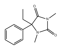 2,4-Imidazolidinedione, 5-ethyl-1,3-dimethyl-5-phenyl- Structure