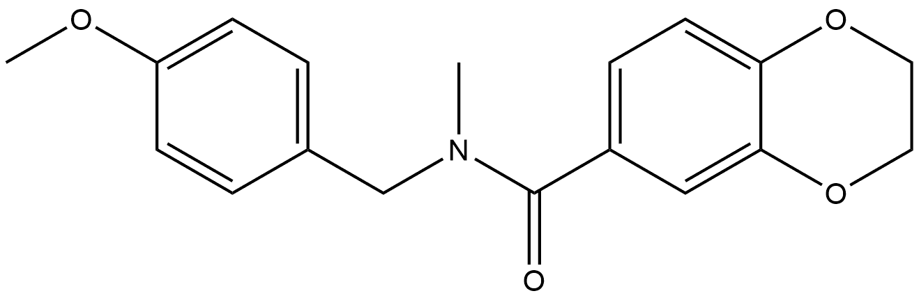 2,3-Dihydro-N-[(4-methoxyphenyl)methyl]-N-methyl-1,4-benzodioxin-6-carboxamide Structure