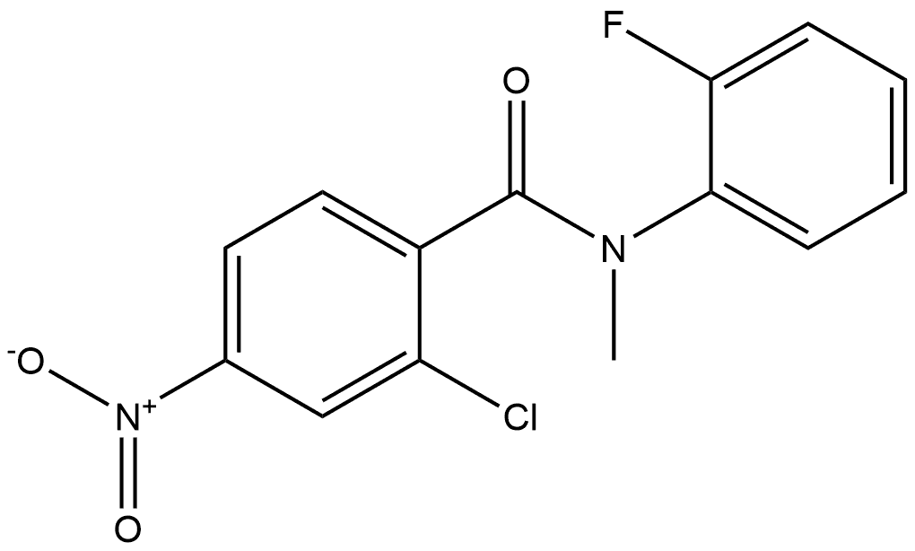 2-chloro-N-(2-fluorophenyl)-N-methyl-4-nitrobenzamide Structure