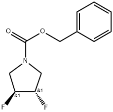 (3S.4S)-N-CBZ-3,4-DIFLUOROPYRROLIDINE Structure