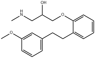 2-Propanol, 1-[2-[2-(3-methoxyphenyl)ethyl]phenoxy]-3-(methylamino)- 구조식 이미지