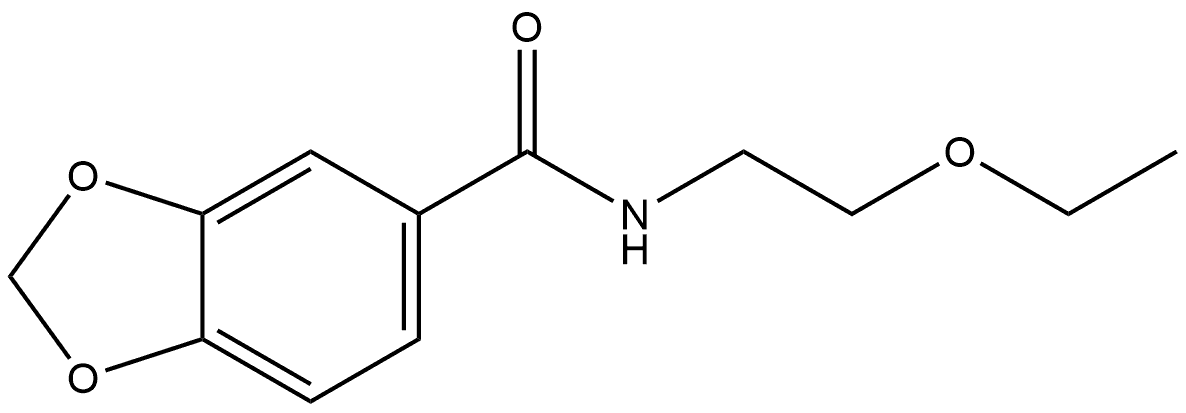 N-(2-Ethoxyethyl)-1,3-benzodioxole-5-carboxamide Structure